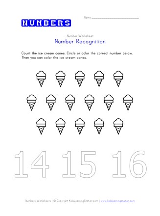 Counting Number Sixteen 16