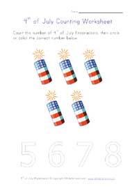 printable 4th of july counting to 5