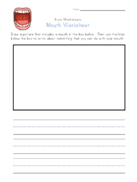 mouth worksheet