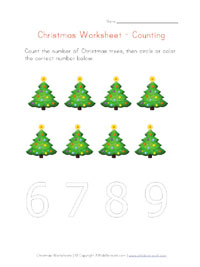 printable christmas counting to 8