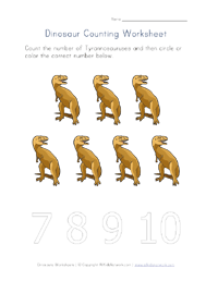 number seven worksheet