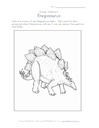 stegosaurus worksheet