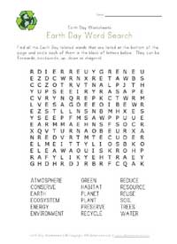earth day word search