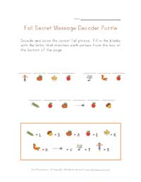printable autumn decoder puzzle
