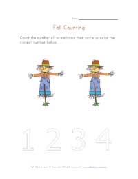 printable fall counting to 2