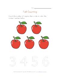 printable fall counting to 6