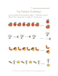 printable fall patten worksheet