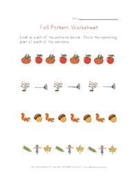fall patterns worksheet