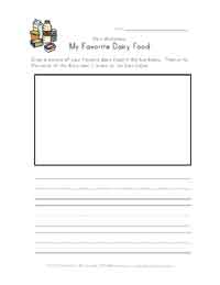 my dairy worksheet