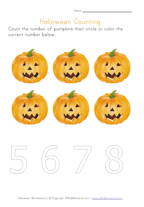 halloween counting to six