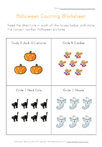halloween counting worksheet