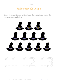 printable halloween counting to 12