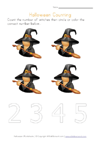 printable halloween counting to 4