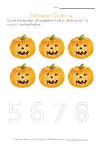 printable halloween counting to 6
