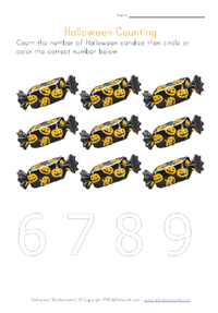 printable halloween counting to 9