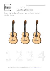 printable music counting to 3