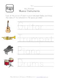 music worksheet handwriting