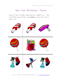 new years same worksheet