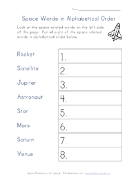alphabetical order worksheet