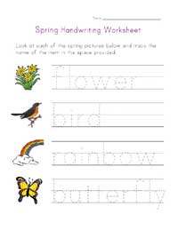handwriting worksheet