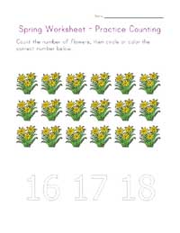 counting eighteen worksheet