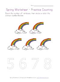 printable spring counting to 5