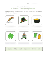 st patricks spelling practice worksheet