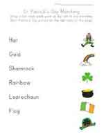 st patricks day matching worksheet