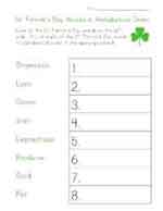 st patricks day alphabetical order worksheet