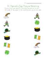 st patricks day matching worksheet