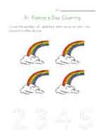 st patricks day count to four worksheet