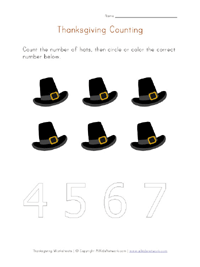 printable thanksgiving counting to 6