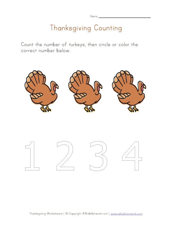 printable thanksgiving counting to 3