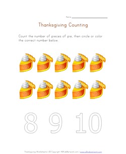 thanksgiving count to ten worksheet