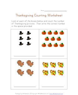 thanksgiving counting practice