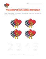 printable valentines day counting to 4