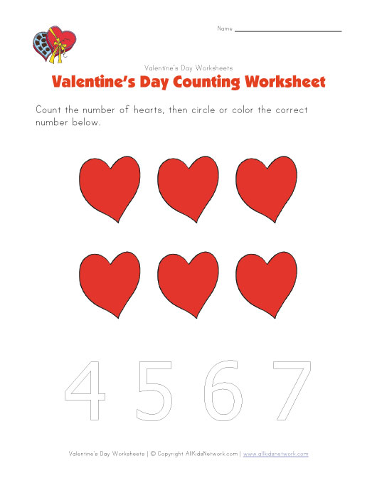 valentines day counting 6
