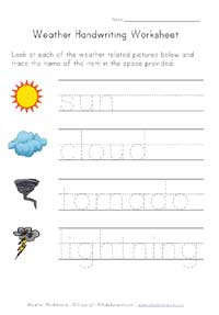 weather handwriting worksheet