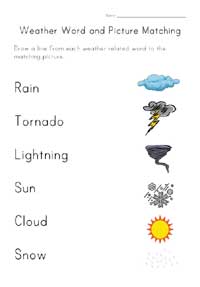 weather matching worksheet