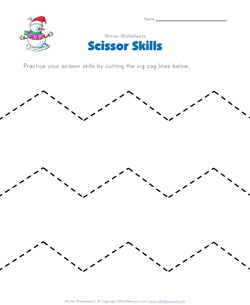 cutting zig zag lines worksheet