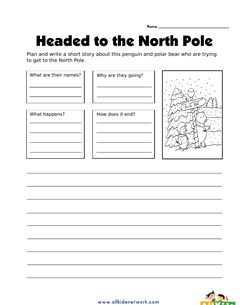 Plan and Write Worksheet - North Pole Story