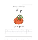 alphabet tracing letter p page