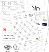 Letter N Worksheets