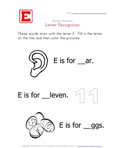 Words that start with the letter E