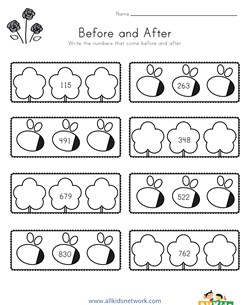 Spring Before and After Worksheet