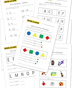 before and after worksheets
