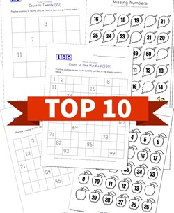 Top 10 Fill in the Missing Numbers Kids Activities