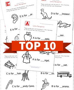 Top 10 Kindergarten Letter Recognition - Complete Words Kids Activities