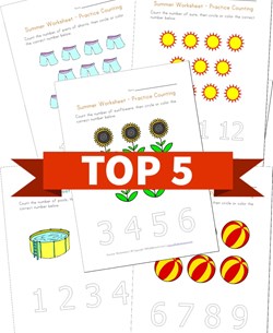 Top 5 Summer Themed Counting Kids Activities