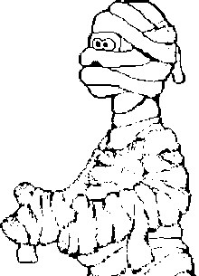 mummy coloring page